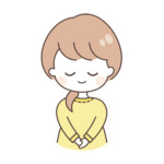 お辞儀する女性